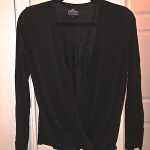 Black long sleeve top